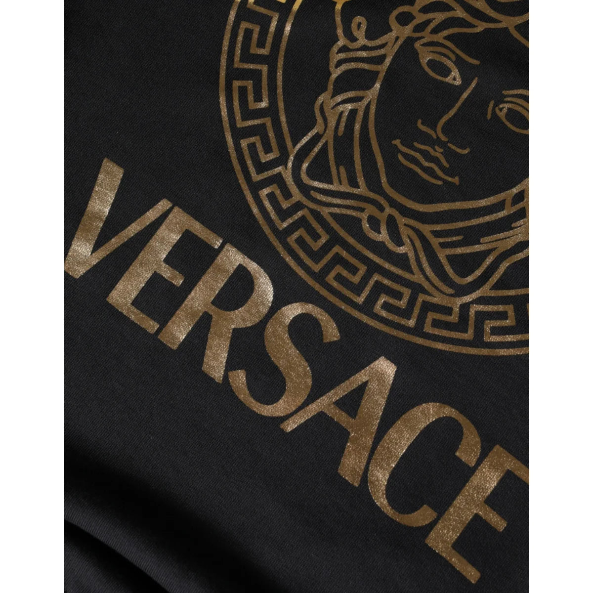 Versace Black Medusa Crew Neck Sweater Authentic Cotton Pullover