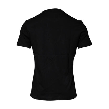 Versace Black Medusa Print Cotton Crew Neck T-shirt