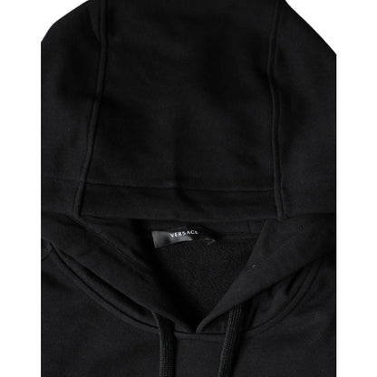 Versace Black Medusa Print Cotton Hoodie Sweater