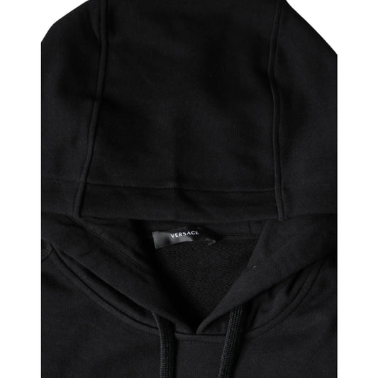 Versace Black Medusa Print Cotton Hoodie Sweater