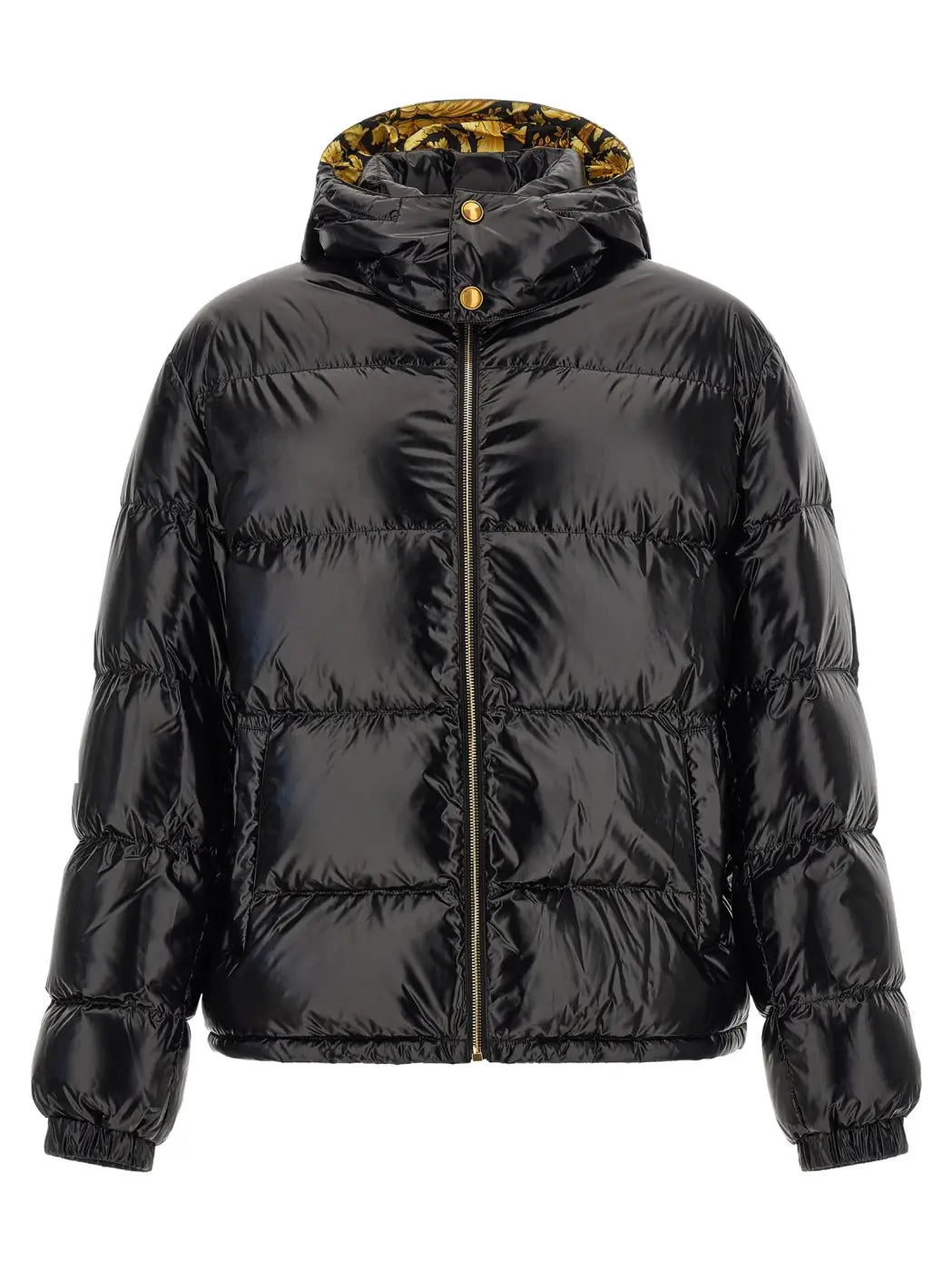 Versace Black Nylon Full-length Jacket