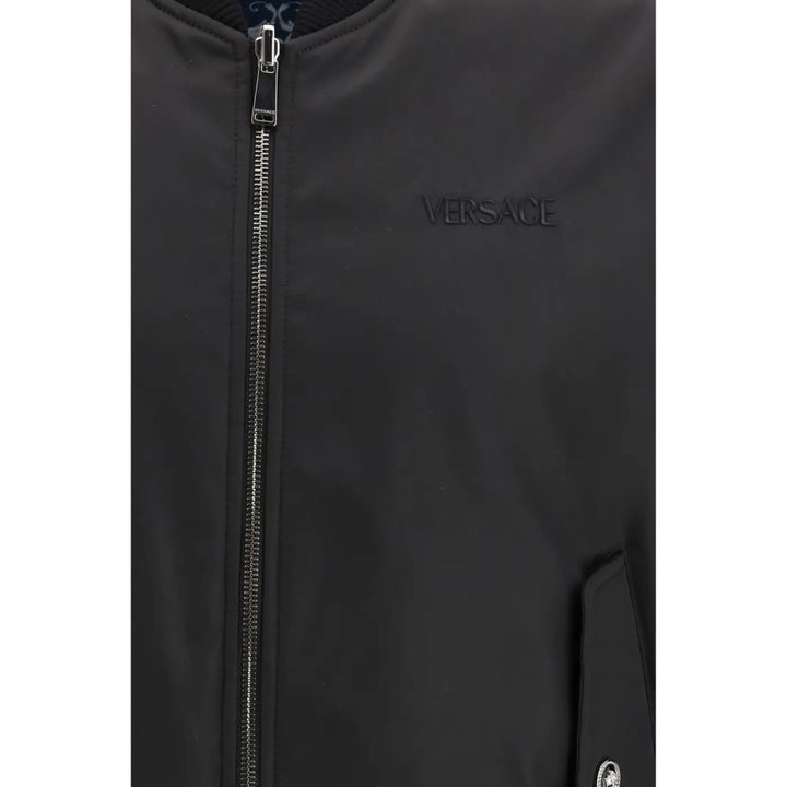 Versace Black Polyamide Bomber