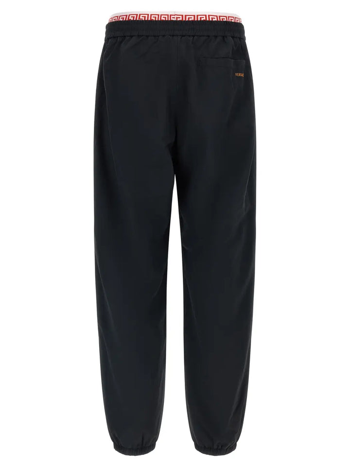 Versace Black Polyamide Joggers (workout Pants)