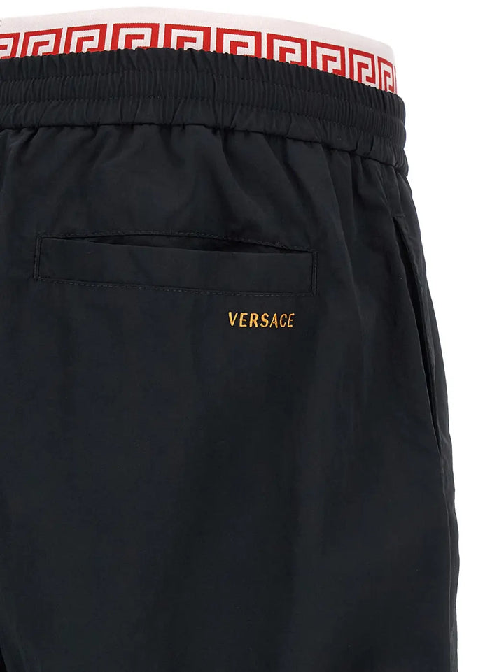 Versace Black Polyamide Joggers (workout Pants)