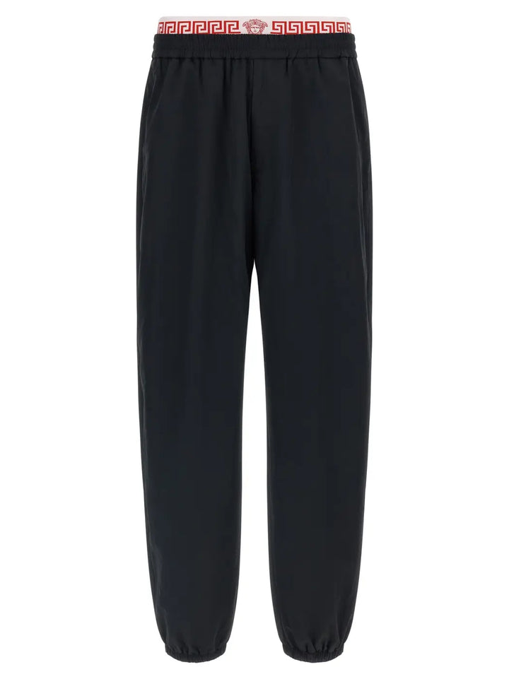 Versace Black Polyamide Joggers (workout Pants)