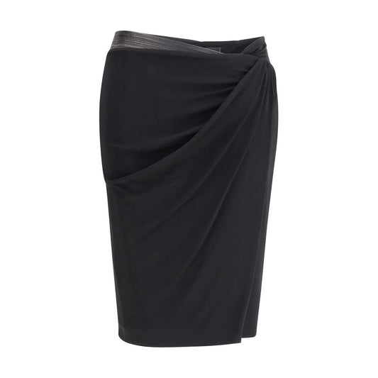 Versace Black Viscose Midi Skirt
