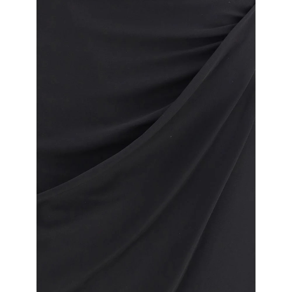Versace Black Viscose Midi Skirt