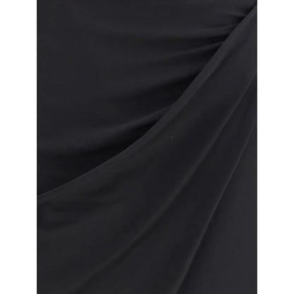 Versace Black Viscose Midi Skirt