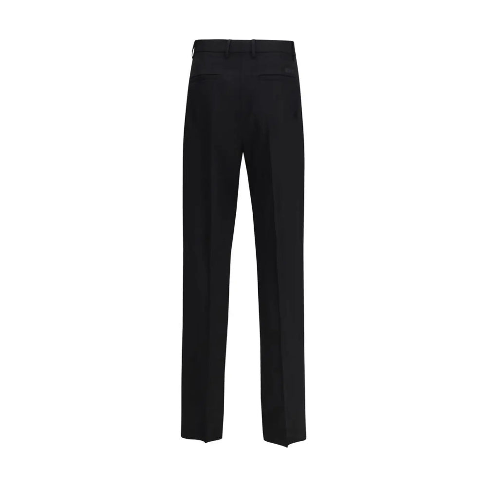 Versace Black Wool Oves Aries Dress Pants