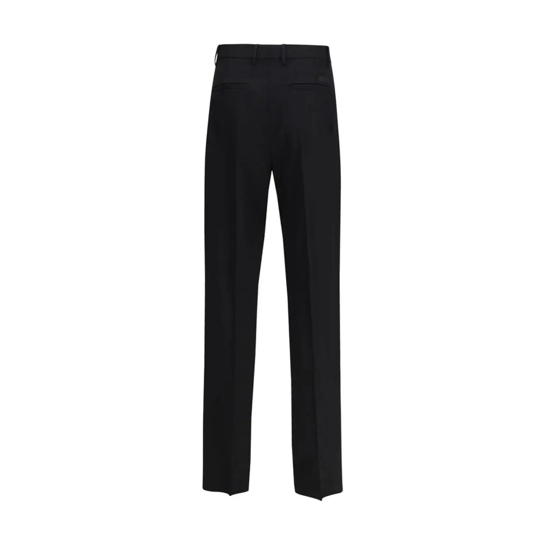 Versace Black Wool Oves Aries Dress Pants
