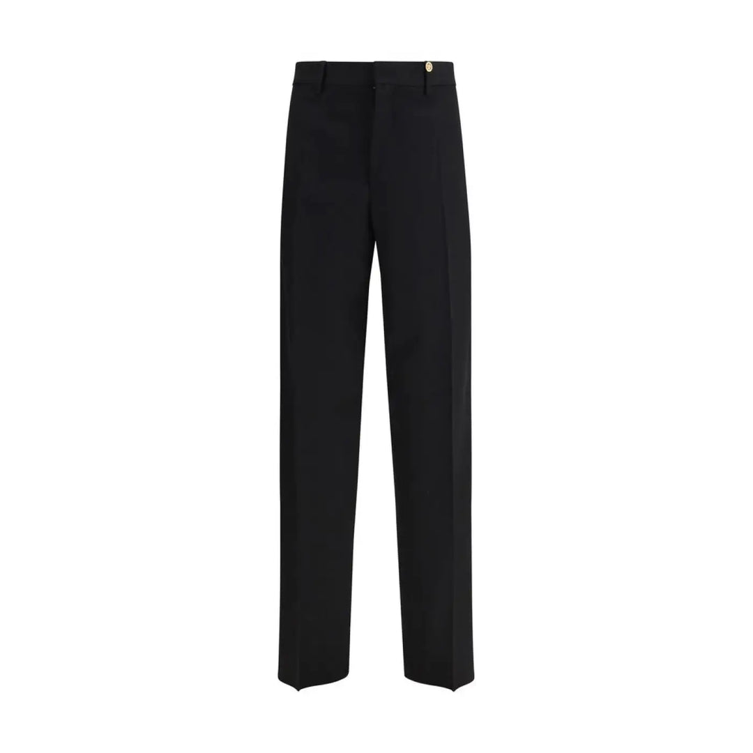 Versace Black Wool Oves Aries Dress Pants
