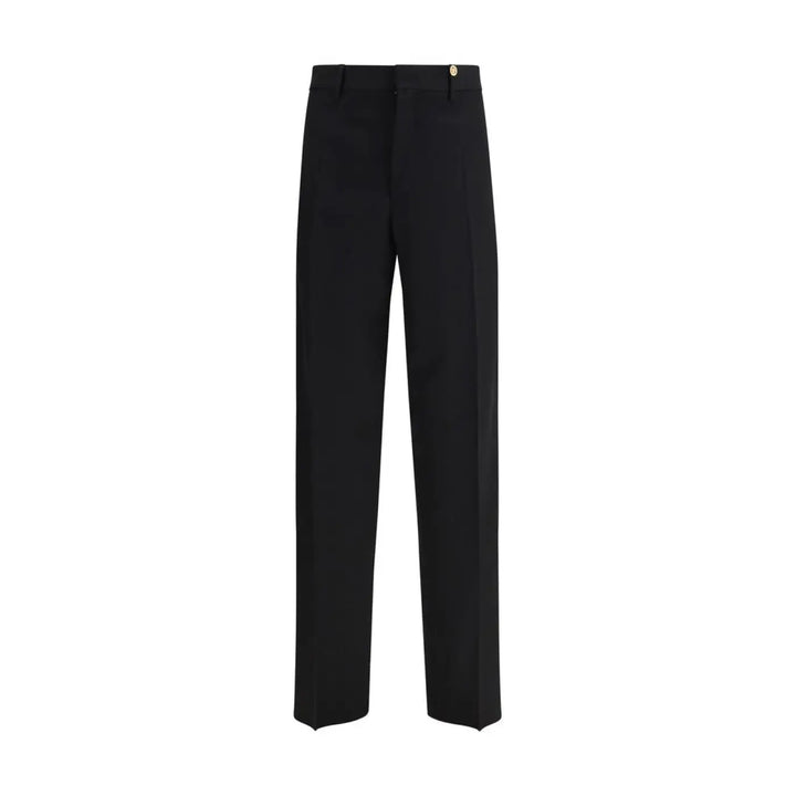 Versace Black Wool Oves Aries Dress Pants