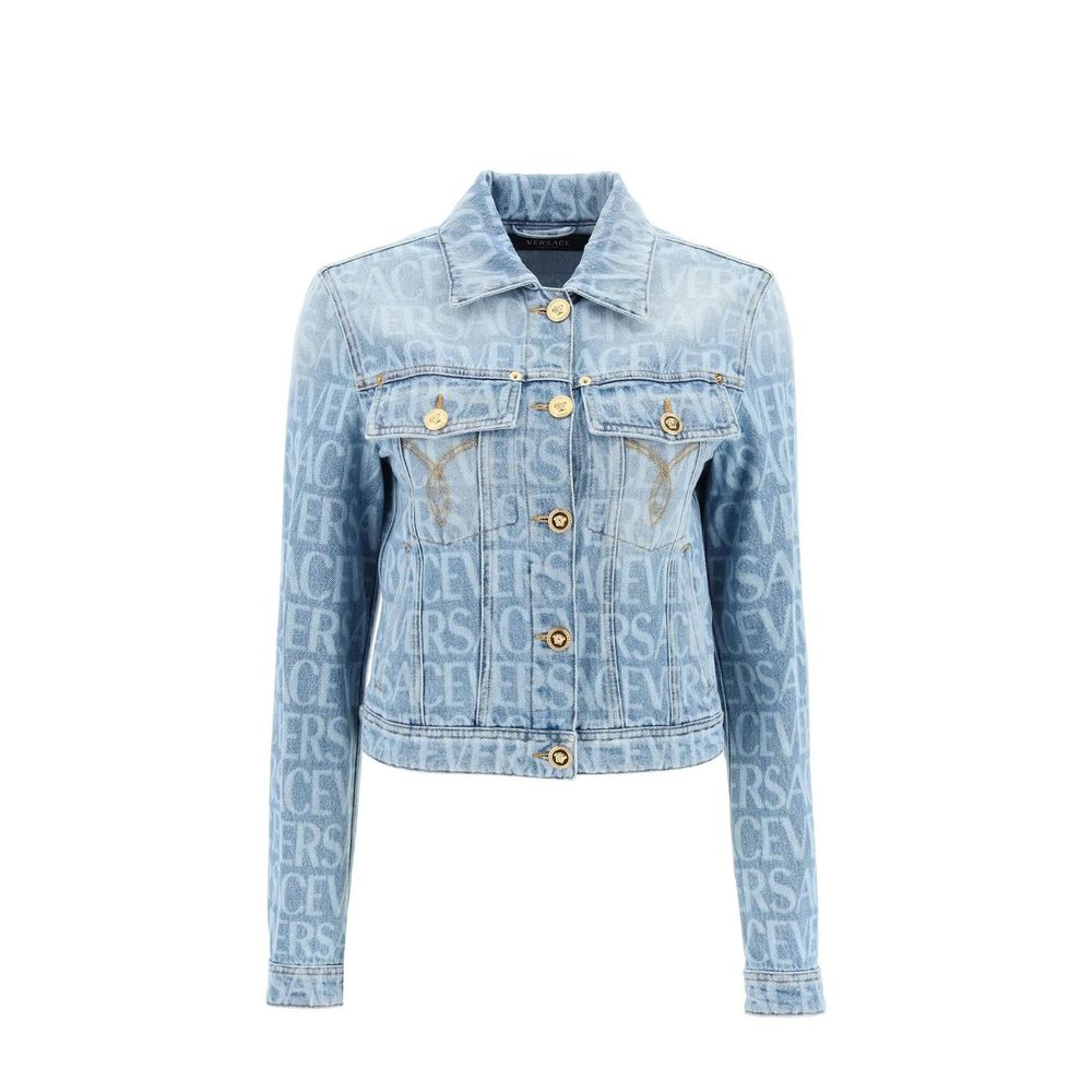 Versace Trucker Jackets - Blue Cotton Denim Jacket