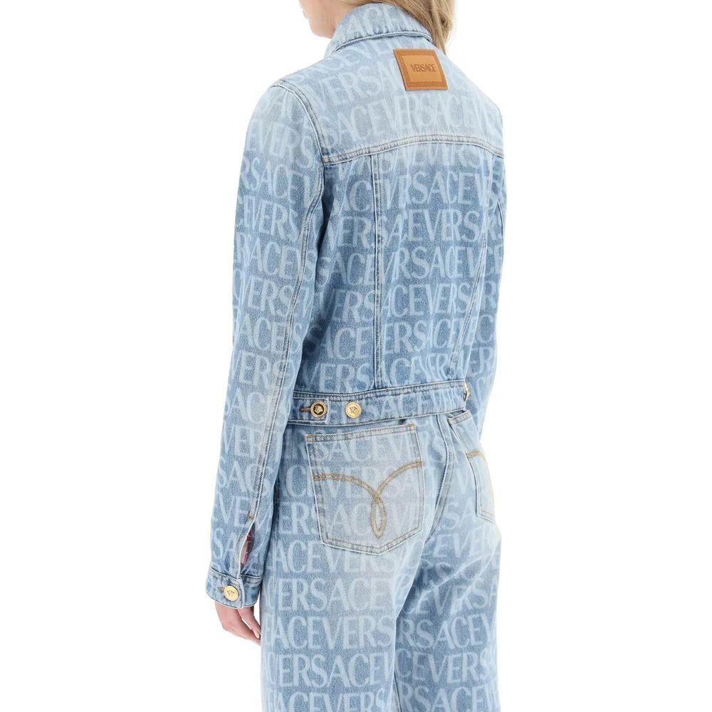 Versace Trucker Jackets - Blue Cotton Denim Jacket