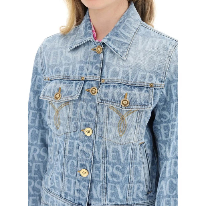 Versace Trucker Jackets - Blue Cotton Denim Jacket