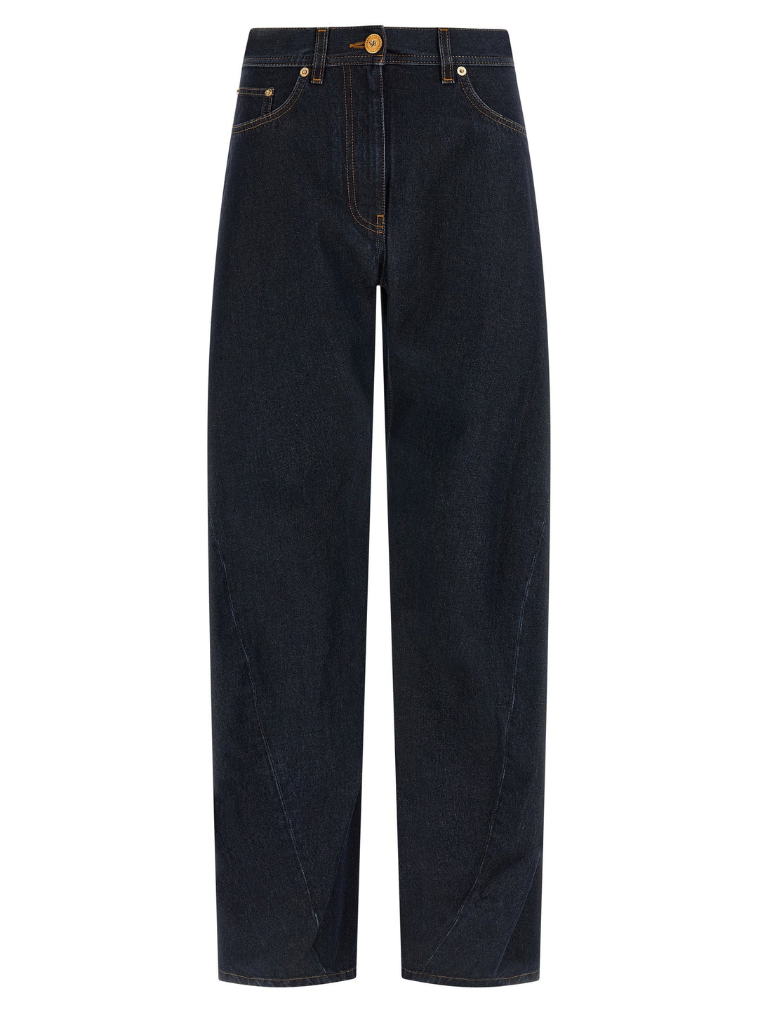 Versace Blue Cotton High-waisted Jean