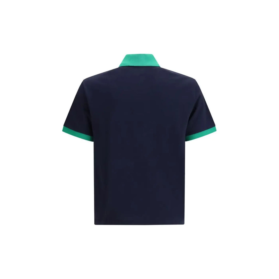 Versace Blue Cotton Polo Shirt