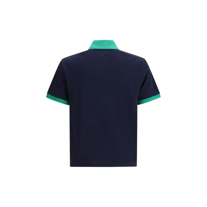 Versace Blue Cotton Polo Shirt