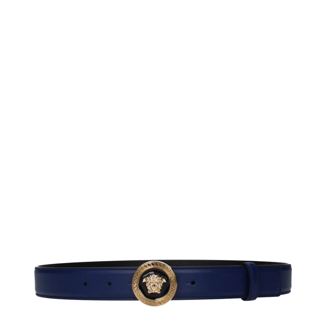 Versace Blue Leather Belt