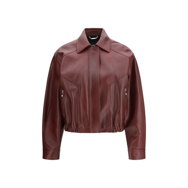 Versace Coats & Jackets - Bordeaux Calf Leather Bos Taurus Jacket