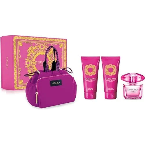 Versace Bright Crystal Absolu 4 Piece Gift Set with Makeup Case Women’s Sets