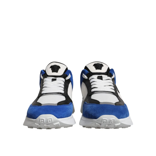 Versace Canvas Quad Fabric Medusa Low Top Sneakers New with Tags