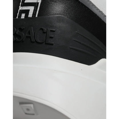 Versace Canvas Quad Fabric Medusa Low Top Sneakers New with Tags