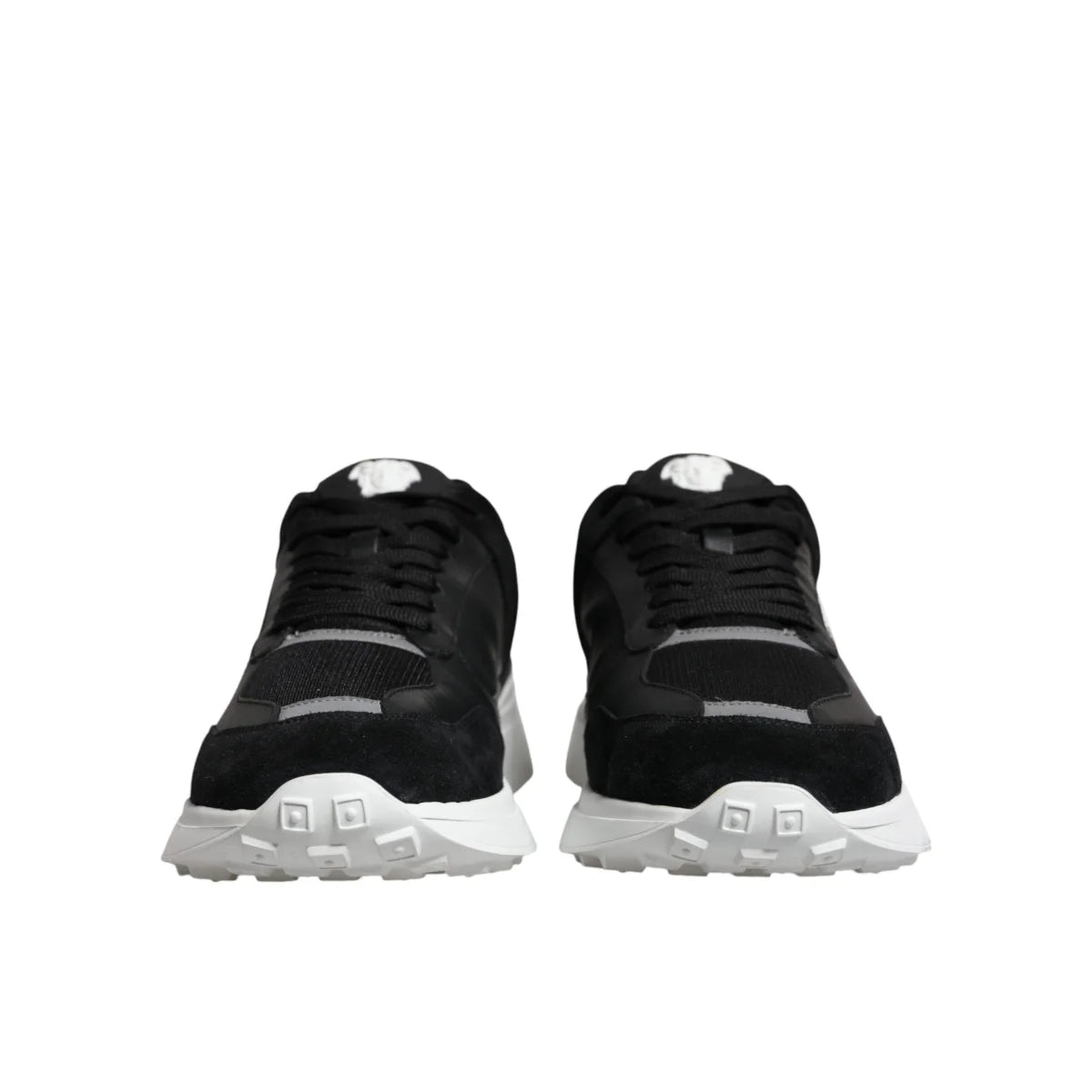 Versace Canvas Quad Fabric Medusa Low Top Sneakers New with Tags