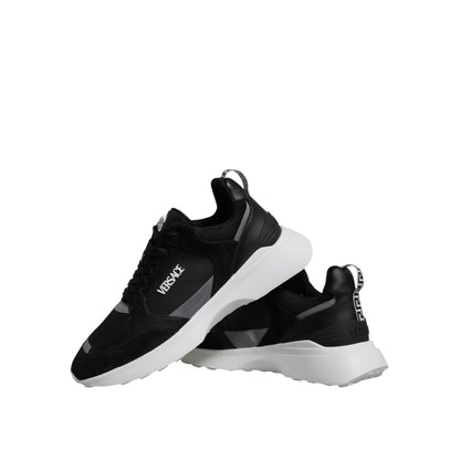 Versace Canvas Quad Fabric Medusa Low Top Sneakers New with Tags