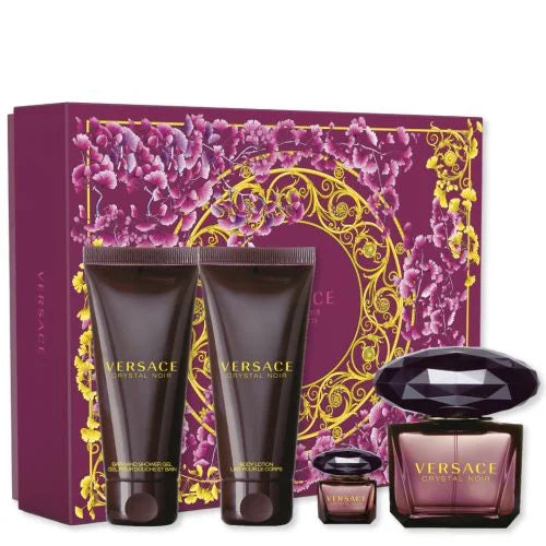 Versace Crystal Noir Eau De Toilette 4 Piece Gift Set for Women Women’s Sets