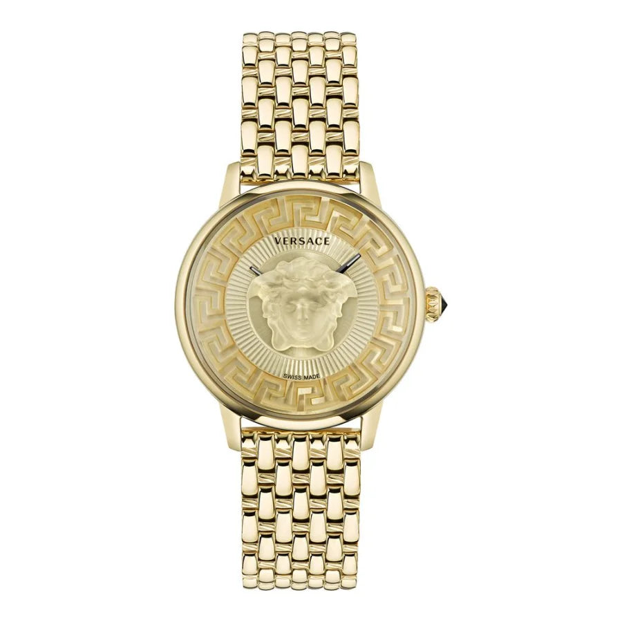 Versace Gold Stainless Steel Dress Watch