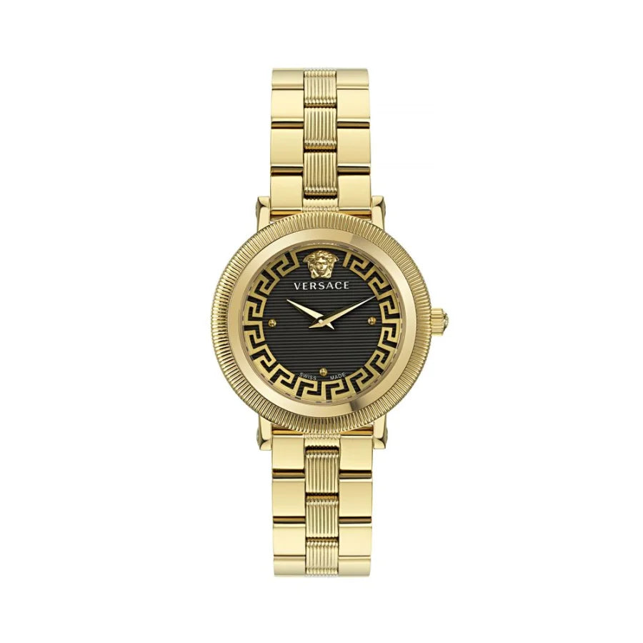 Versace Gold Stainless Steel Dress Watch