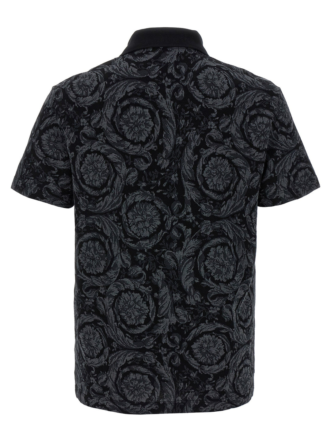 Versace Gray Cotton Polo Shirt