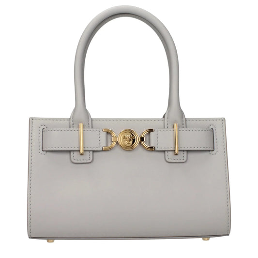 Versace Gray Leather Handbag