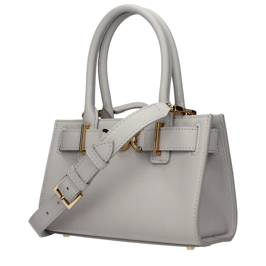 Versace Gray Leather Handbag