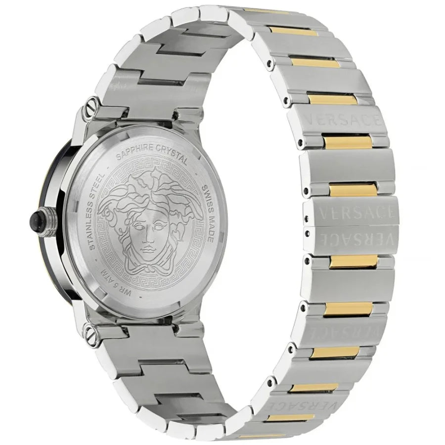 Versace Gray Stainless Steel Dress Watch