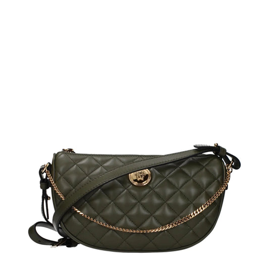 Versace Green Leather Handbag