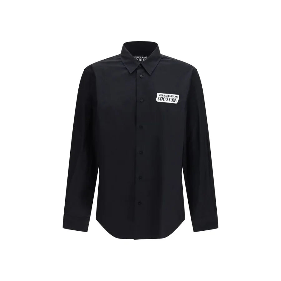 Versace Jeans Black Cotton Dress Shirt