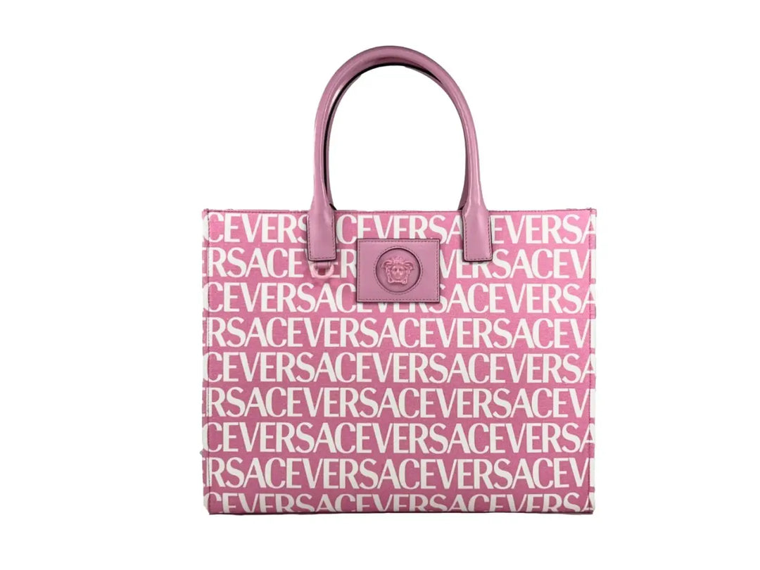 Versace Medusa Large Canvas Tote Bag Baby Pink