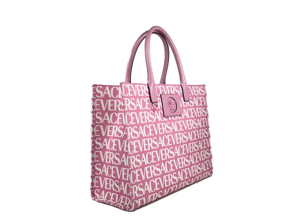 Versace Medusa Large Canvas Tote Bag Baby Pink
