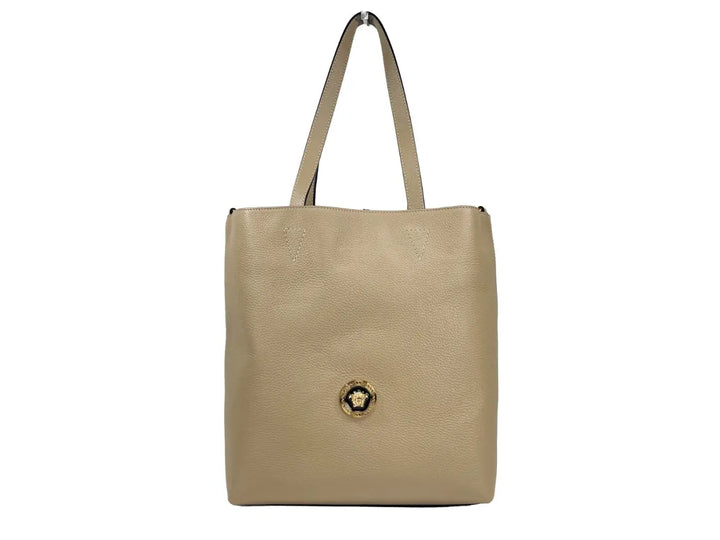 Versace Medusa Large Leather Tote Bag with Pouch