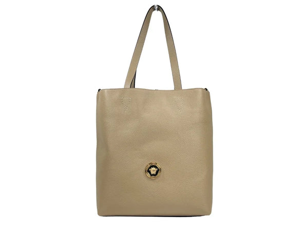 Versace - Medusa Large Leather Tote Bag With Pouch