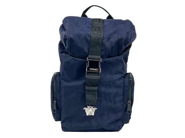 Versace - Medusa Nylon Buckle Drawstring Backpack Bag