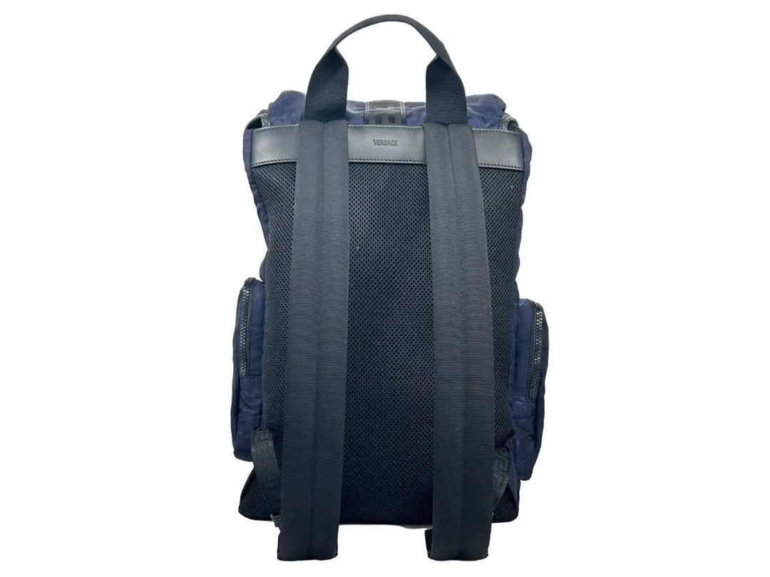 Versace Medusa Nylon Buckle Drawstring Backpack Bag