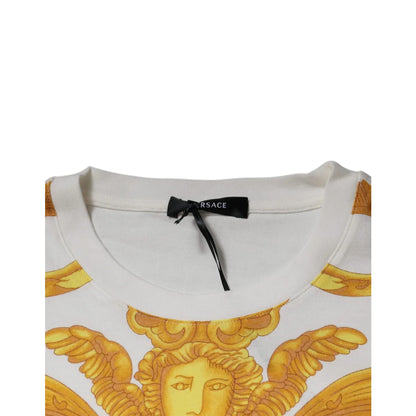 Versace Medusa Print Crew Neck T-Shirt Authentic Cotton Style