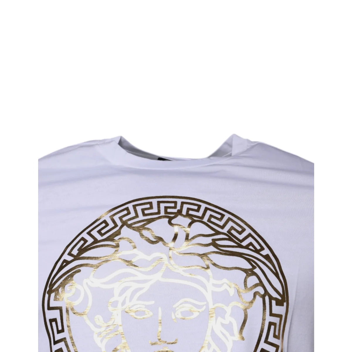 Versace Medusa Print Crew Neck T-Shirt Authentic Cotton Style