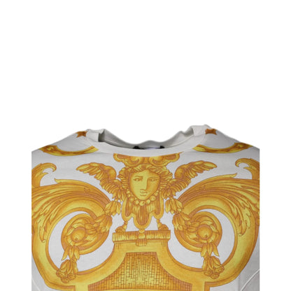 Versace Medusa Print Crew Neck T-Shirt Authentic Cotton Style