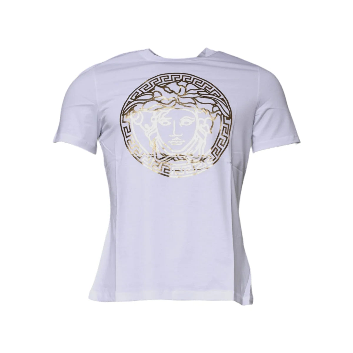 Versace Medusa Print Crew Neck T-Shirt Authentic Cotton Style