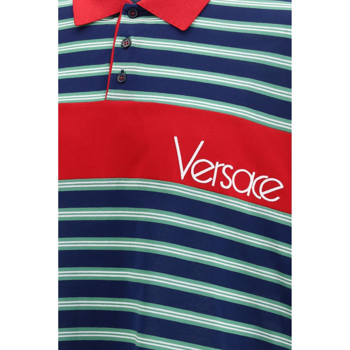 Versace Multicolor Cotton Polo Shirt