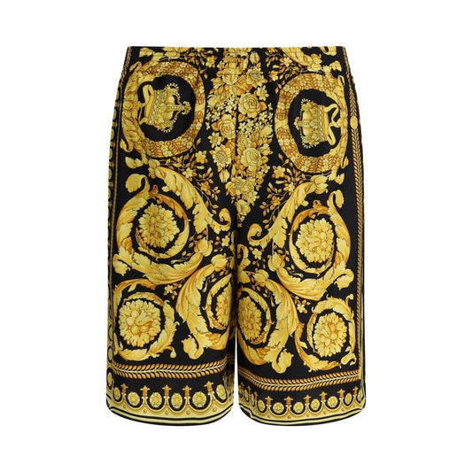 Versace Multicolor Silk Bermuda Shorts